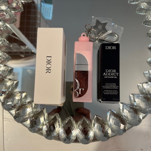 Dior Addict Lip Glow Oil in Mocha - Pink Lip Holder/Keychain - Picture 2 of 4
